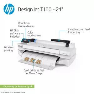 HP DesignJet T100 | Wireless Plotter Printer - small thumbnail